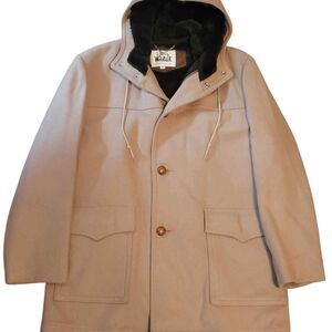 Men's Size 42 Woolrich Dress Coat Camel Color Read Description